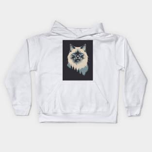 Ragdoll Cat 2 - Japanese Retro Art Kids Hoodie